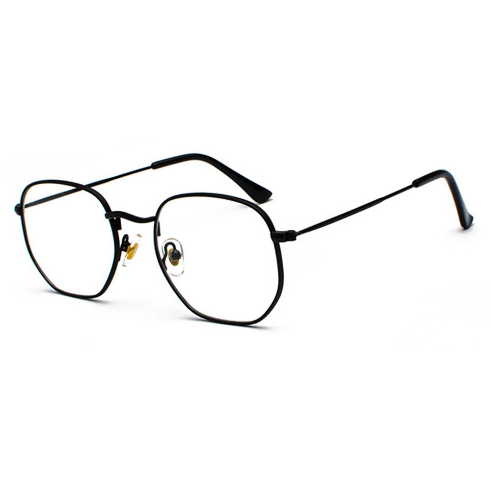 UV400 Glasses Metal Frame Driving Sun Glasses Polygon Mirrored Lens Sunglasses for Men and Women Small Square Sunglasses