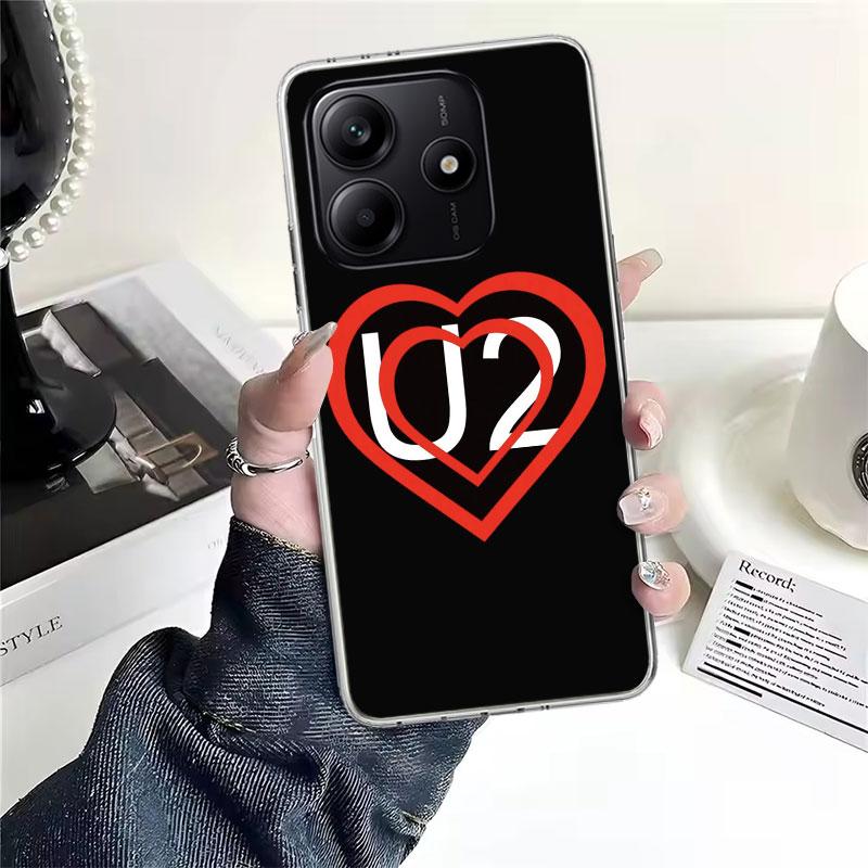Band U-U2 Rock Soft Phone Case For Xiaomi Redmi Note 15 14 14S 13 12 Pro Plus 12S 11 11S 11E 10 10S 11T 5G Fundas Coque Redmi No