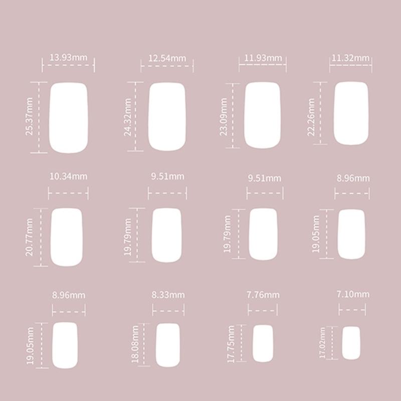 24Pcs Long Press On Nails Coffin French Fake Nails Tip Gradient Acrylic Nails Glossy False Nails for Women Girls
