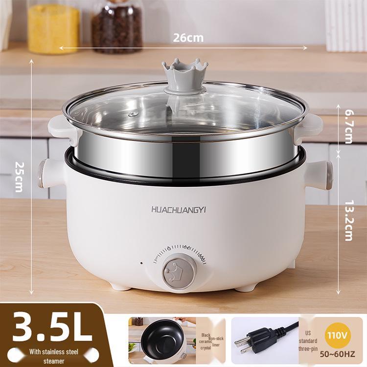 "110V Multifunction Electric Cooker & Non-stick Frying Pan for Dorms, with Smart Reservation"