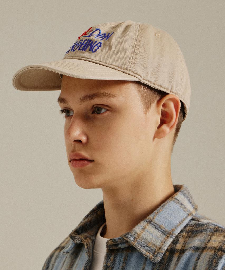 GOLDEN SUNSHINE Washed Logo Ball Cap_Beige