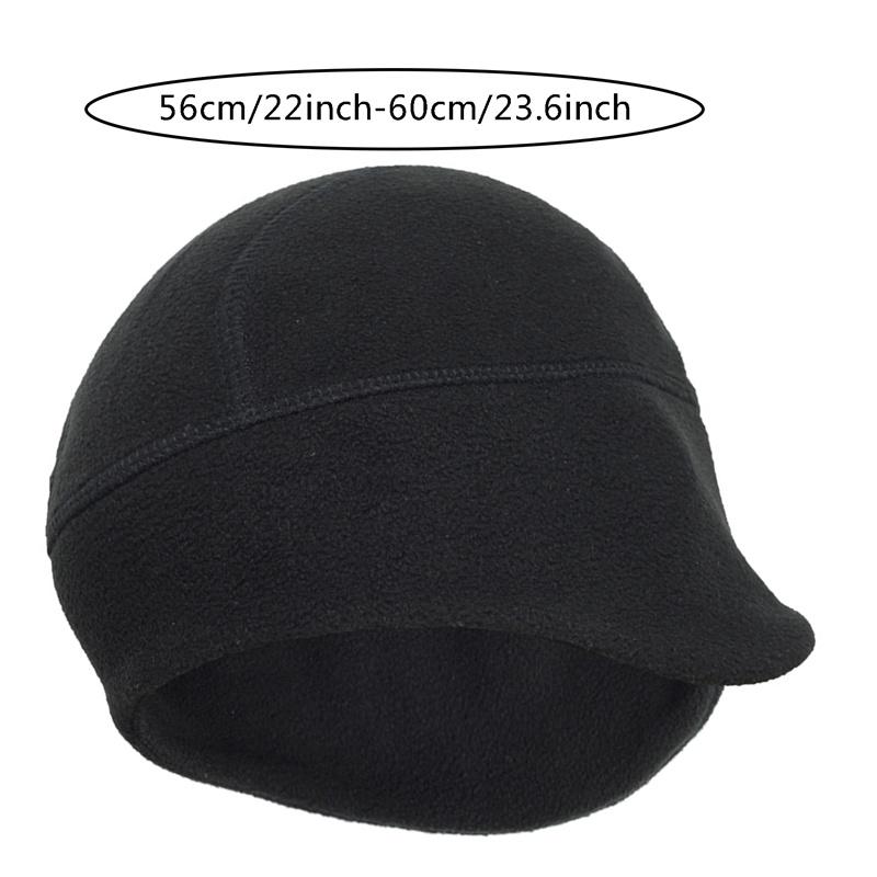 Winter Outdoor Warm Beanie Rocker Fleece Ear Protection Cap Windproof Coldproof Headwrap Hat Lined Hat Bicycle Riding Hat