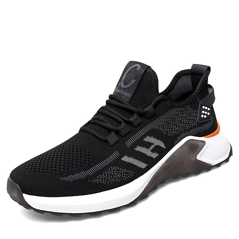 

Мужские дышащие сетчатые повседневные спортивные туфли с сеткой, увеличивающие рост, с невидимой внутренней платформой, модные 44