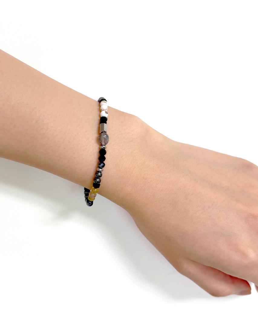 Monoflux Core Tone Gemstone Bracelet _ Brown Core