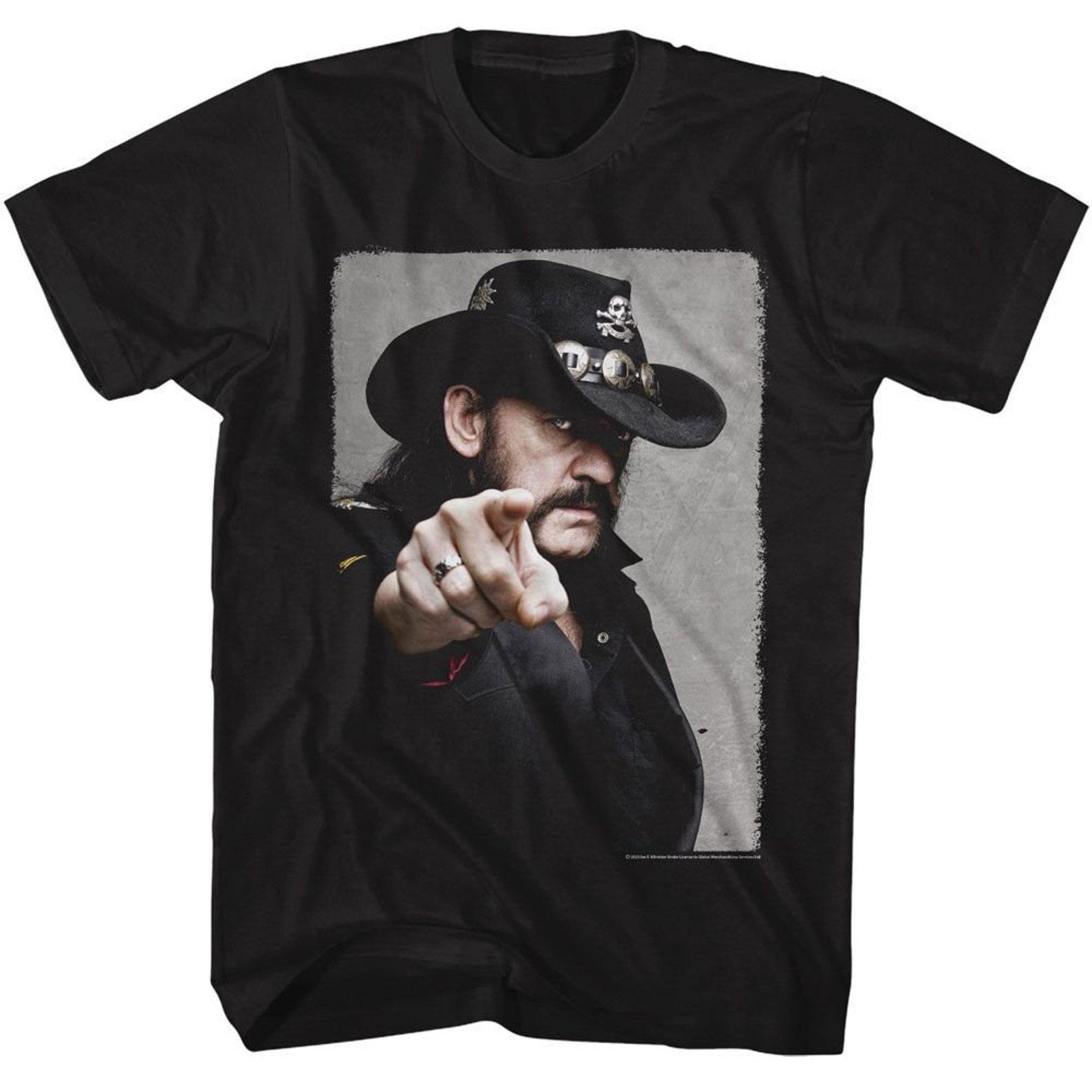 Motorhead Lemmy Pointing Black Adult T-Shirt XL