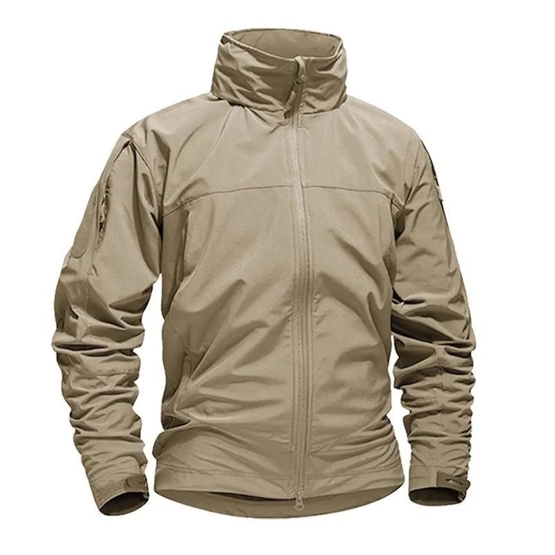 Mens Fashion Waterproof Soft Shell Jacket Tactical Hoodie Winter Warm Military Coats