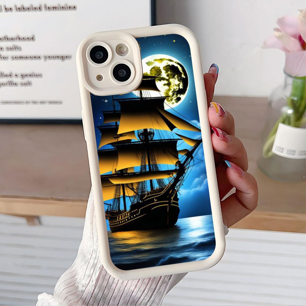 Pirate Corsair Mobile Phone Case for iPhone 17 16 15 14 13 12 11 Air Pro Max Plus Thicken TPU Colorful Cover Pretty Cover Luxury