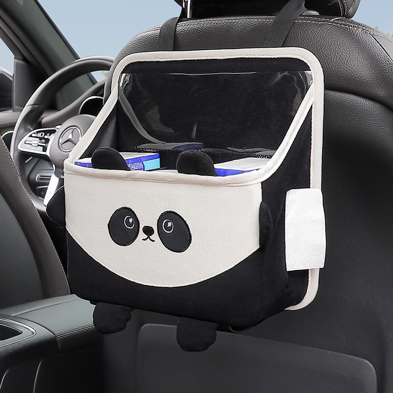 Cartoon Car Seat Back Organizer: Multifunctional Storage Container