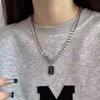 Trendy Unisex Nameplate Necklace - Light Luxury Letter & Cuban Chain