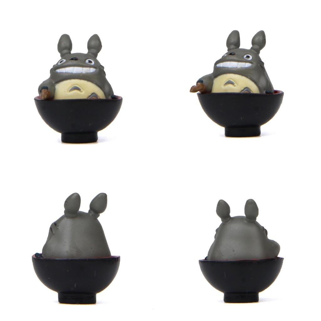 Totoro Cartoon Cute Bowl Sitting Cat Mini Model Ornament For Landscape Decor
