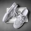 Fashion New Canvas Shoes Mesh Half Tray Shoes Men's Summer Lazy Slippers Student Casual Shoes Sports Fashion Hollow Breathable Sandals