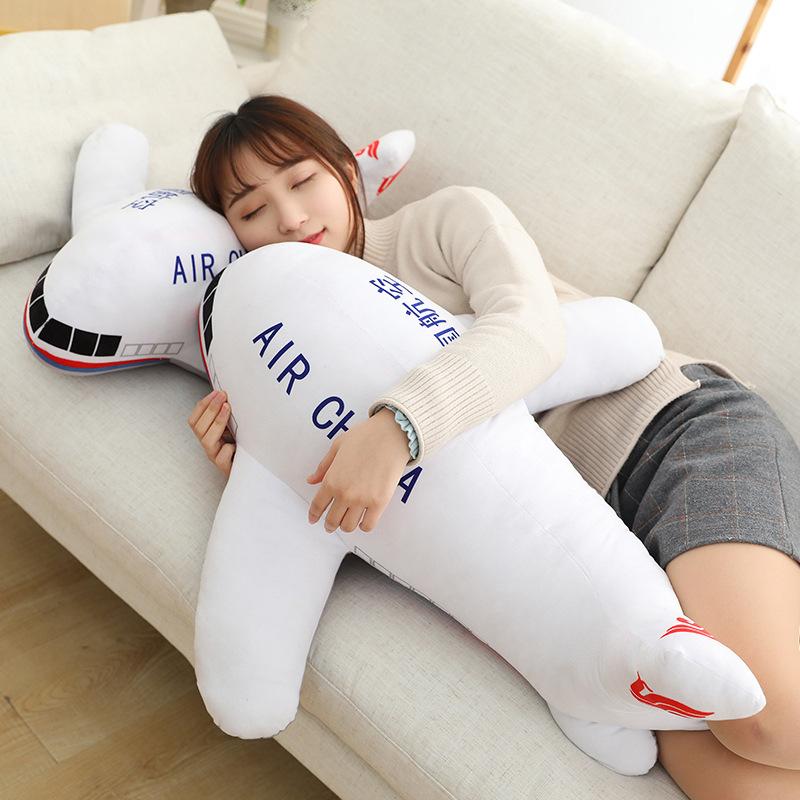 Simulation Aircraft Throw Pillow Aircraft Model Doll Plush Toy Airline Event Gift Men and Women Birthday Gift