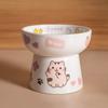 Ceramic Cat Bowl Anti Tipping Dog Food Feeding Basin Pet Drinking Feeder  Neck Protection