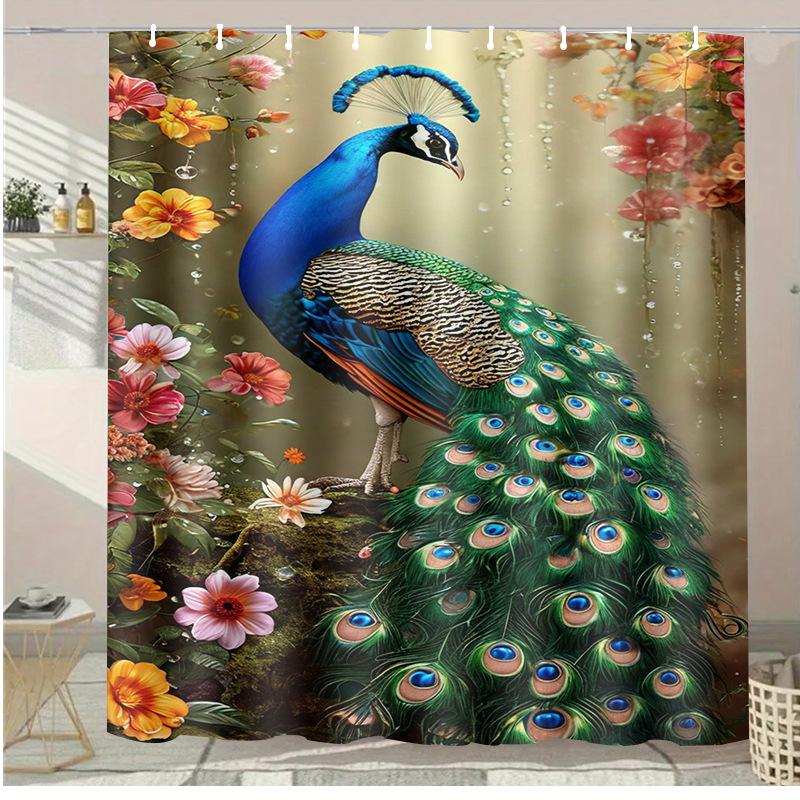 Alpaca flower washable Dirt-Resistant Shower Curtain Shower Head waterproof Polyester Bath Curtain For Home Decor Accessories