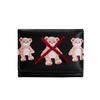 New Cute Bear Bow Coin Purse Portable Folding Credit Card Holder Multi-Slot Tri-fold Coin Pouch Girl