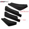 2pcs Universal Car Rear Bumper Lip Diffuser Splitter Spoiler Scratch Protector Black Carbon Fiber Rear Lip Wrap Angle Splitters