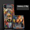 Abstract Surreal Animal Lion Phone Case for Samsung Galaxy Z Flip 3 4 5 Black Folding Mobile Shell Hard PC Coque Protect Cover