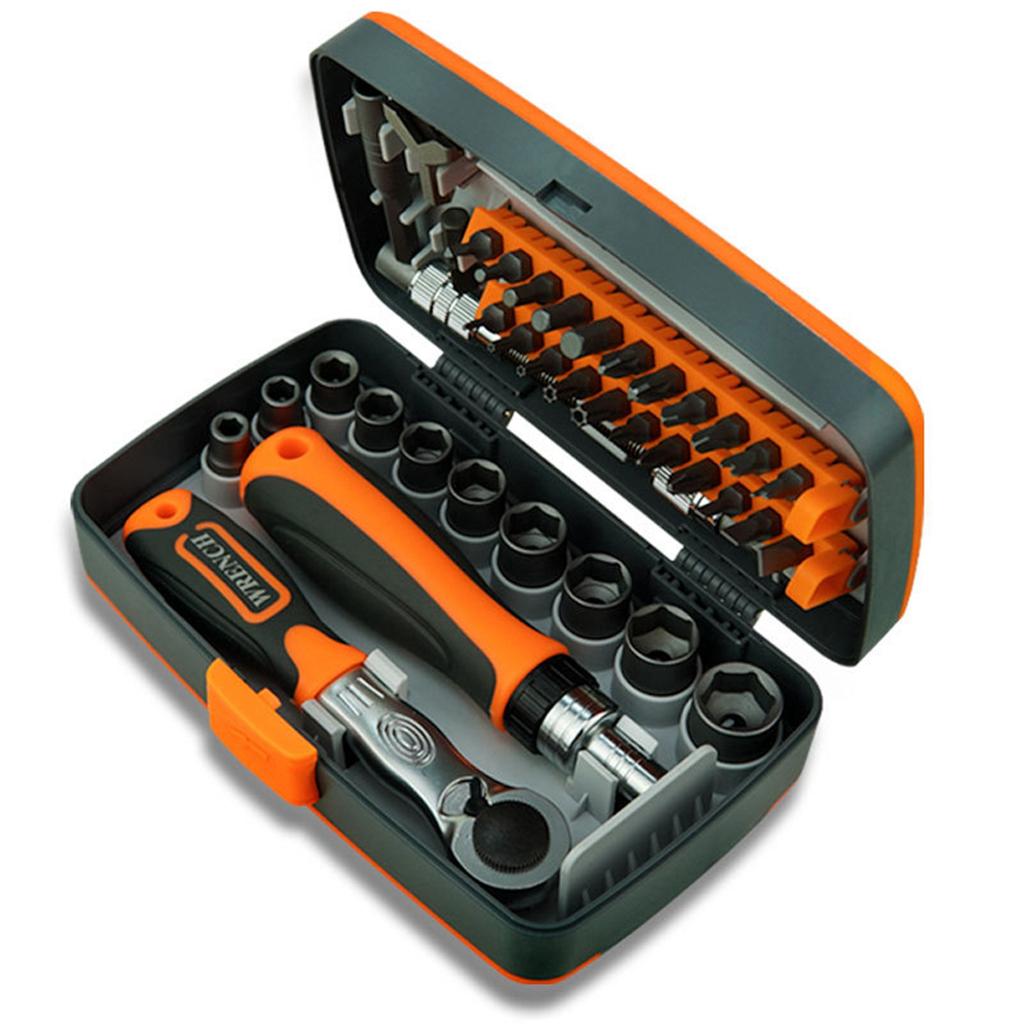 Labor Saving Ratchet Bit Set 38 in 1 Variety With   CRV Steel Material For Home Use