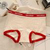Lady Spring and Autumn Big Red Pure Cotton 10A Antibacterial Crotch Non Mark Waist Underwear