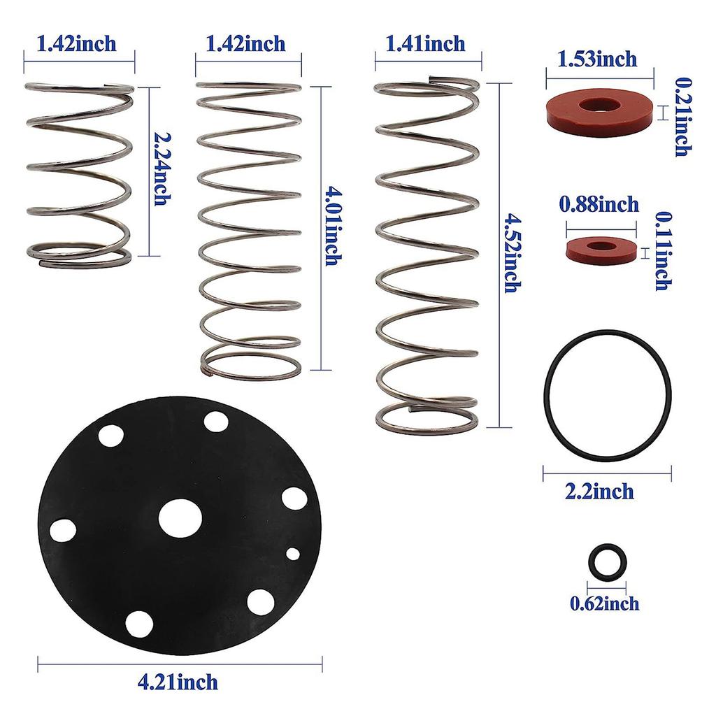3/4"-1" Complete Backflow Repair Kit for Zurn Wilkins 975XL 975XL2 RK34-975XLR Backflow Preventer Repair Kit with Spring