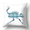 Simple Plaid Animal Pillowcase Puppy Cat Giraffe Pillowcase Children's Room Home Decoration Living Room Sofa Cushion Cover