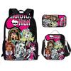 Elementary School Cartoon Backpack And Peripheral Backpack Three Piece Set