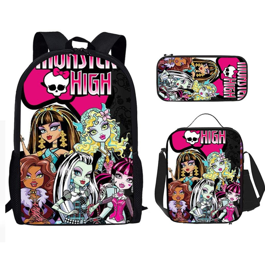 Elementary School Cartoon Backpack And Peripheral Backpack Three Piece Set