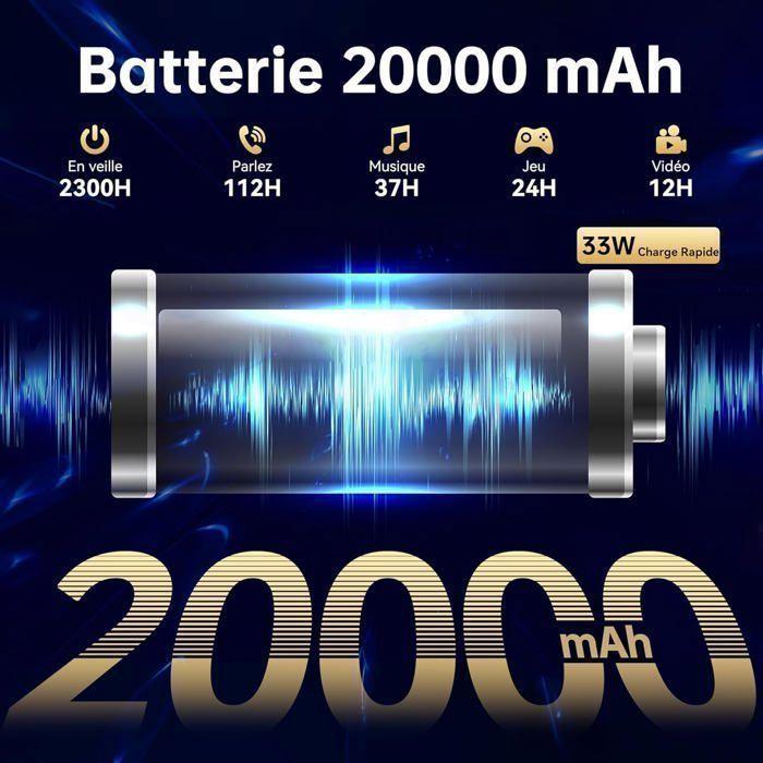 Tablette Tactile OUKITEL RT8 12GO+256GO 20000mAh Tablette Incassable Durcie 11” Tablette Android 14 48MP Dual SIM/IP68/IP69K Orange