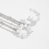 2Pcs/set C Shape Baroque Pearl Clip Earrings Women Long Tassel Chain Y2K Ear Cuff Ear Clip Without Hole Cartilage Jewelry New