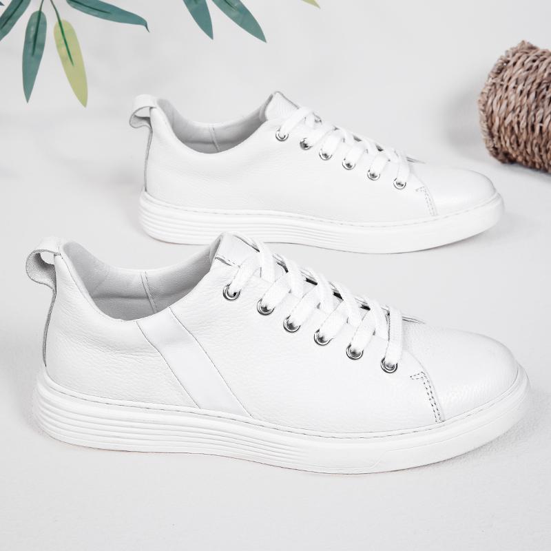 New Genuine Leather Casual Sneakers Luxury Brand Mens Oxford Outdoor Shoes High Quality Male Vulcanize Shoes Skateboard Footwear