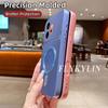 For Honor 600 Lite 400 Smart 500 300 200 100 90 80 70 Metal Soft Silicone Magnetic Wireless Charging Anti Drop Protective Cover