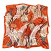 New Spring Silk Scarf Shawl Fashion Accessorries Muslim Women Head Scarf Elegant Leaves Pattern Square Scarves 90x90cm