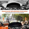 ABLZ-Motorcycle Deflector Extension Adjustable Spoiler Deflector For BMW KAWASAKI HONDA SUZUKI 36X14cm Transparent