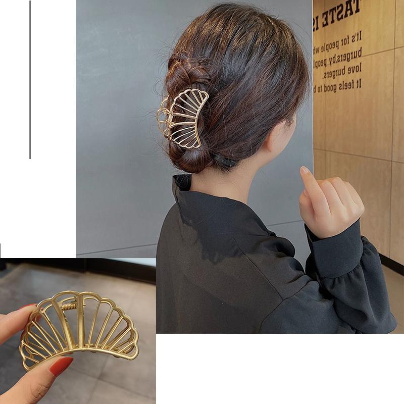 New Metal Claw Clip for Women Gold Geometric Hair Claw Large Size Headband Hairpin Claw Clip Hair Crab Hair Accessories