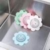 4Pcs Silicone Flower Sink Strainer Soft Hair Catcher Multifunctional Hair Stopper  For Bathroom