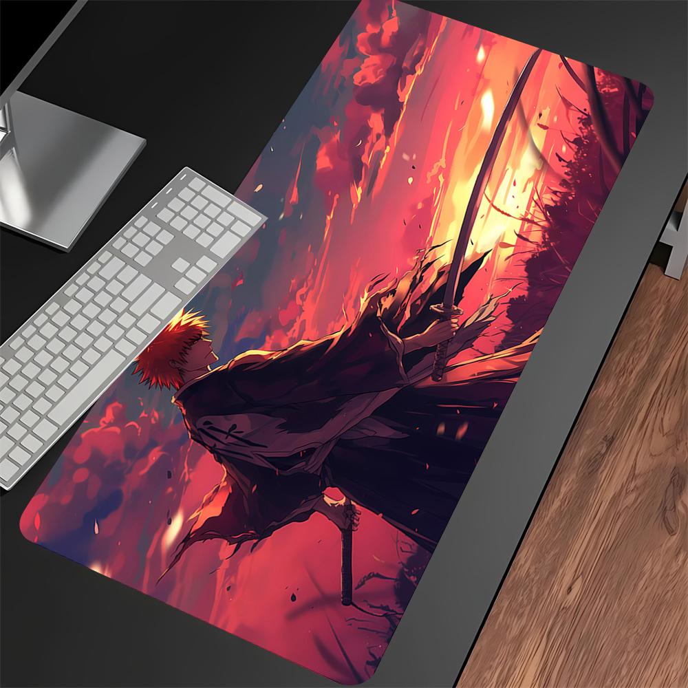 Anime BLEACH Large Mouse Pad Gamer Cabinet Pc Keyboard Computer Rubber Non-slip Desk Mat 900x400 Gaming Accessories Mousepad Xxl
