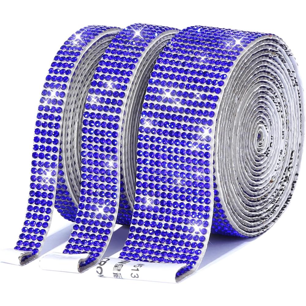 1/5/10Yards Self Adhesive Rhinestone Ribbon Bling Crystal Diamond Ribbon Roll Wrap Glittering Rhinestones Sticker for Decoration