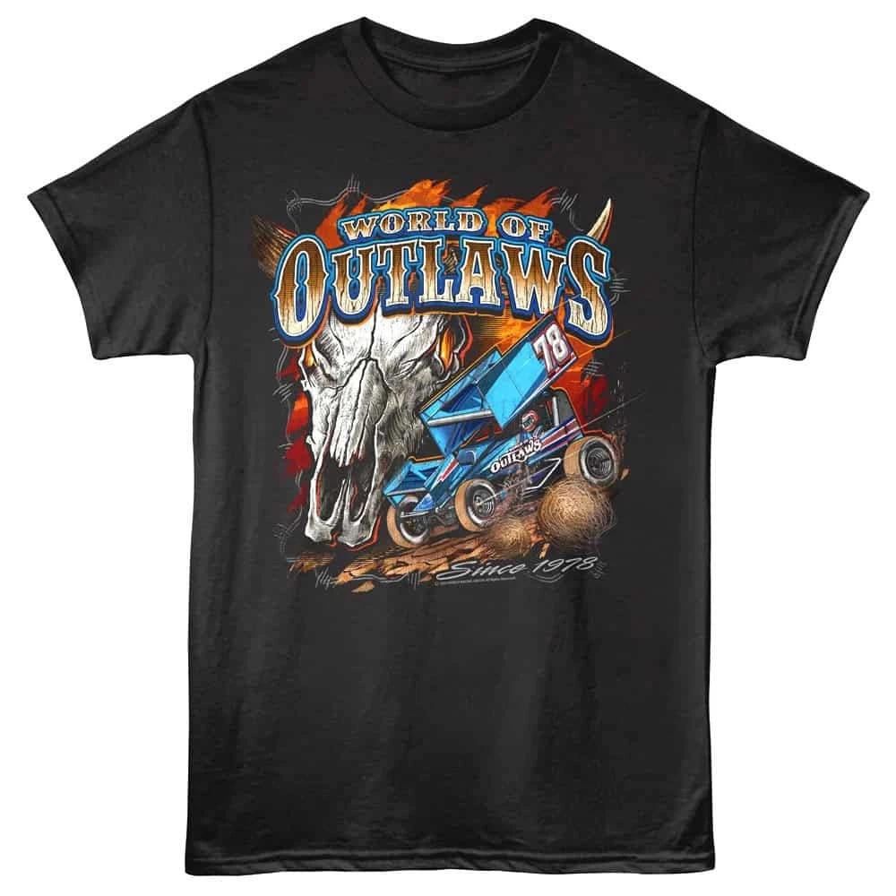 World of Outlaws Steer Skull 1978 Men s T Shirt S