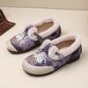 Winter Mother Shoes National Style Embroidery 2024 Cotton Shoes Piled Thickened Warm Women's Cotton Shoes New Old Beijing Cloth Shoes