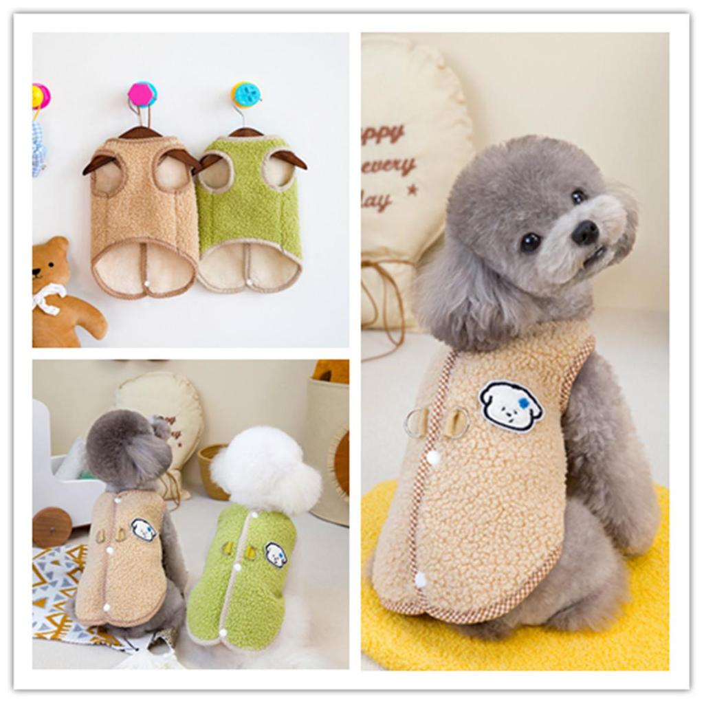 Autumn/Winter Dog & Cat Lamb Velvet Vest with Back Opening for Teddy & Bichon