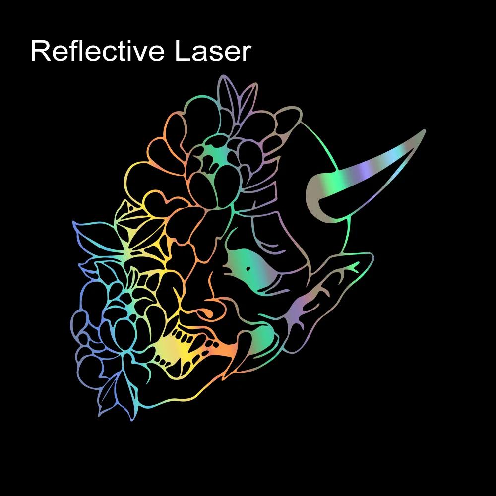 Flower Demon Hannya Mask Car Sticker Vinyl Decal Water-Repellent Reflective Auto Body Window Styling  Decor Accessories