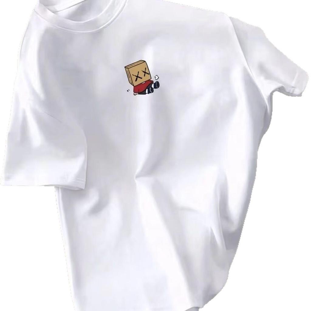 Women's Cartoon Graphic Short-Sleeve Cotton Tee - Trendy, Loose-Fit Summer Top