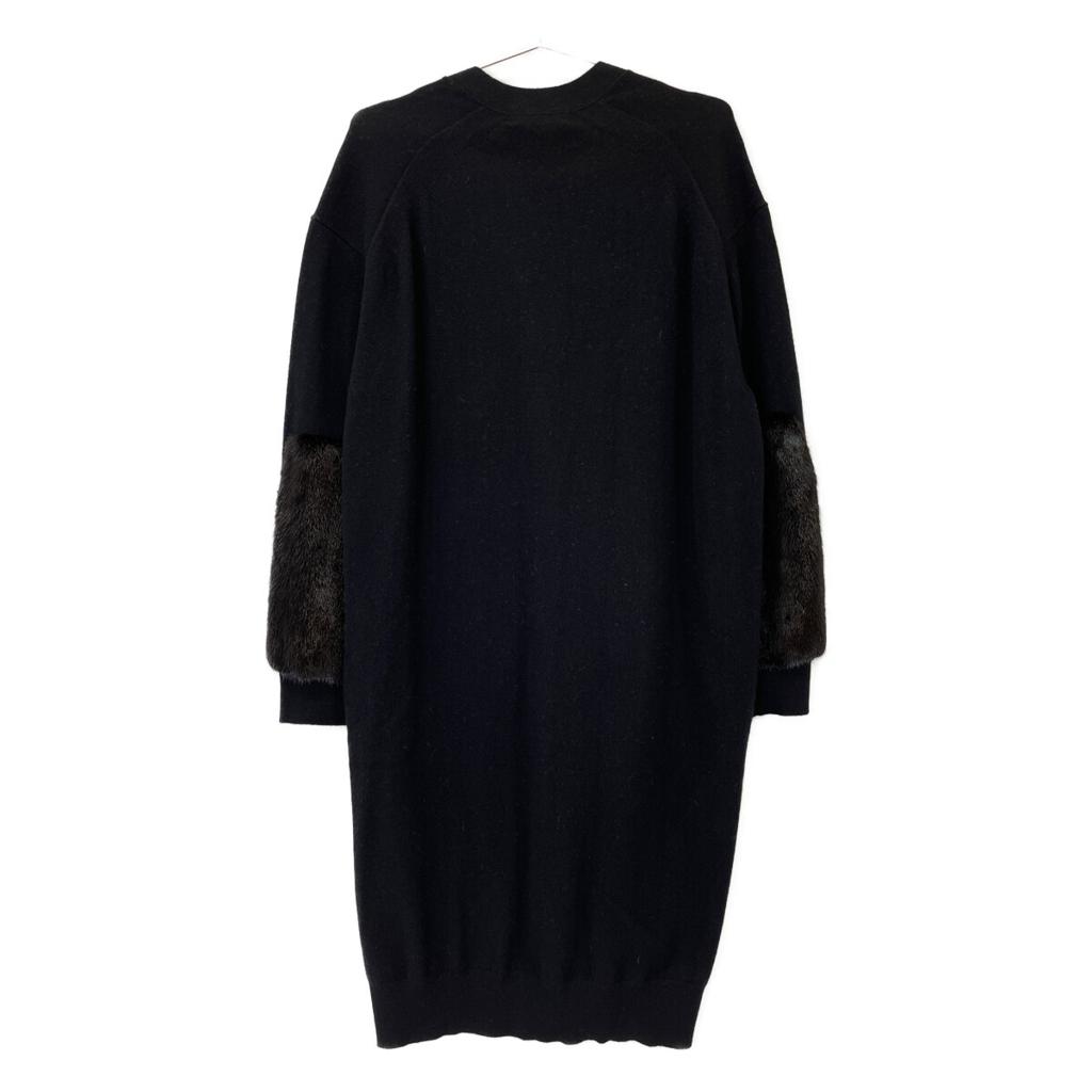 DRESSTERIOR 651510604890900 14Gcashmere100% Mink Patch Long Cardigan tops FREE blackUsed