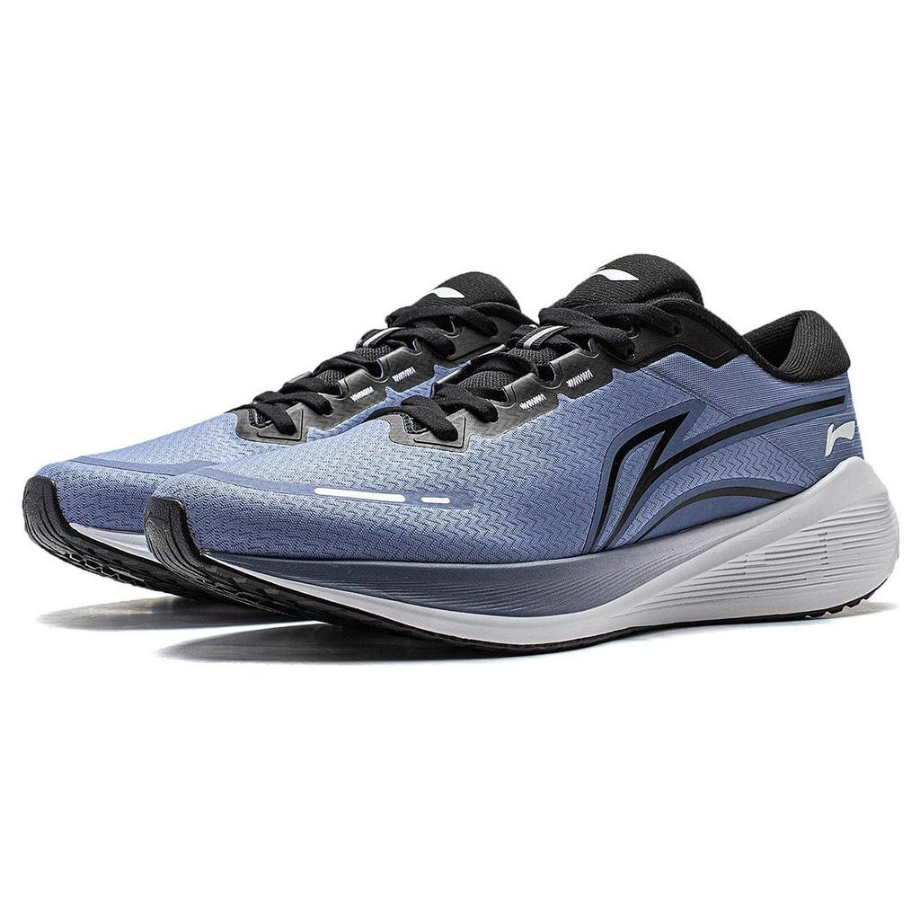 Li Ning Wushi Lite V2 Fabric Lightweight High Resilience Shock Absorption Non-Slip Wear-Resistant Low-Top Running Shoes Men Sneakers Blue ARST053-7