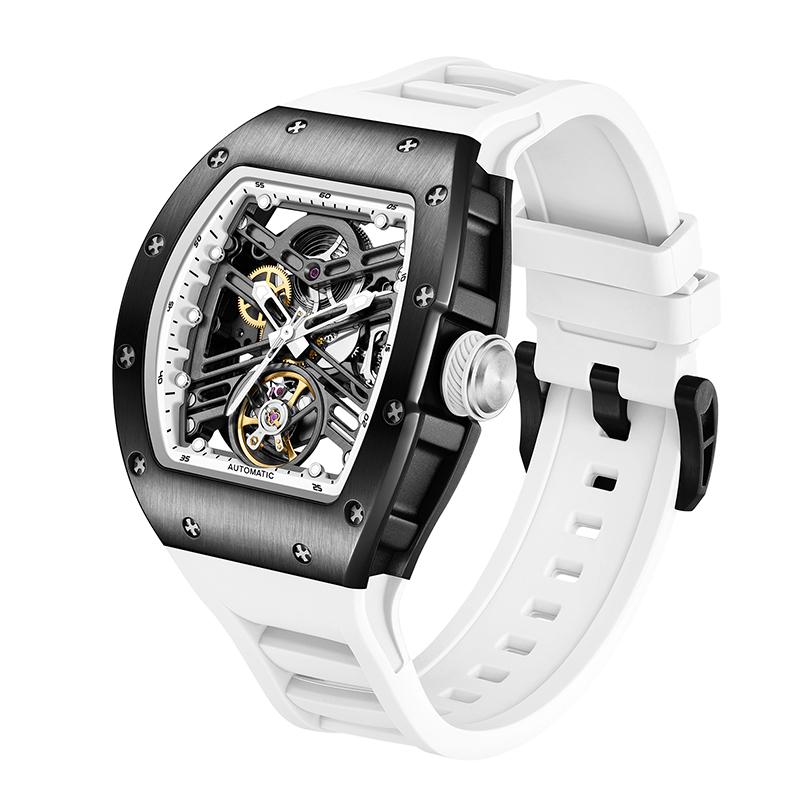 Logo Automatic Mechanical Watch Black Warrior