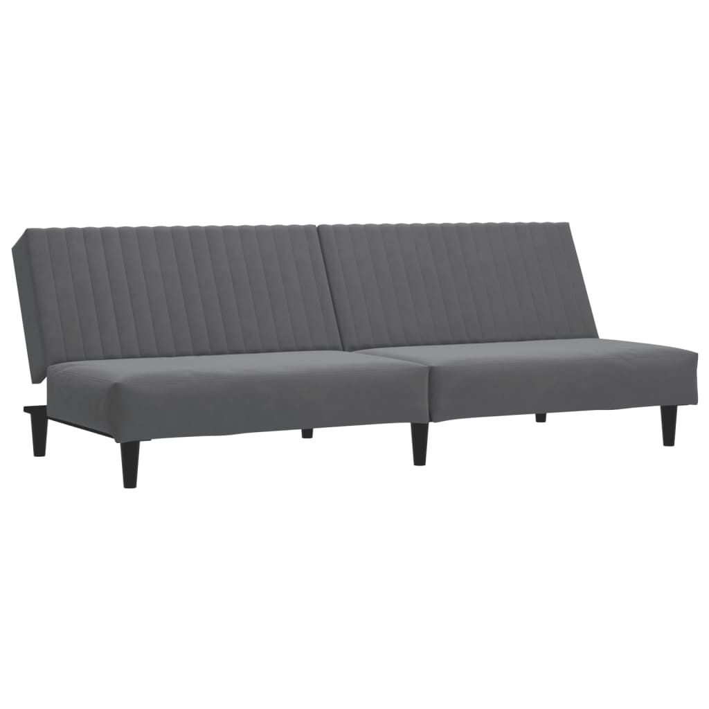 Vidaxl 2-Seater Sofa, Dark Grey, Upholstered In Velvet