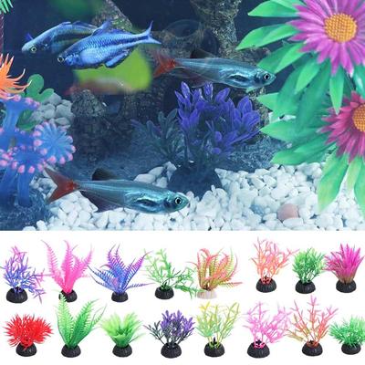 Mini Ornement d'Herbes Aquatiques Décoratif Algues Marines Artificielles Plantes Aquatiques Artificielles Aquarium