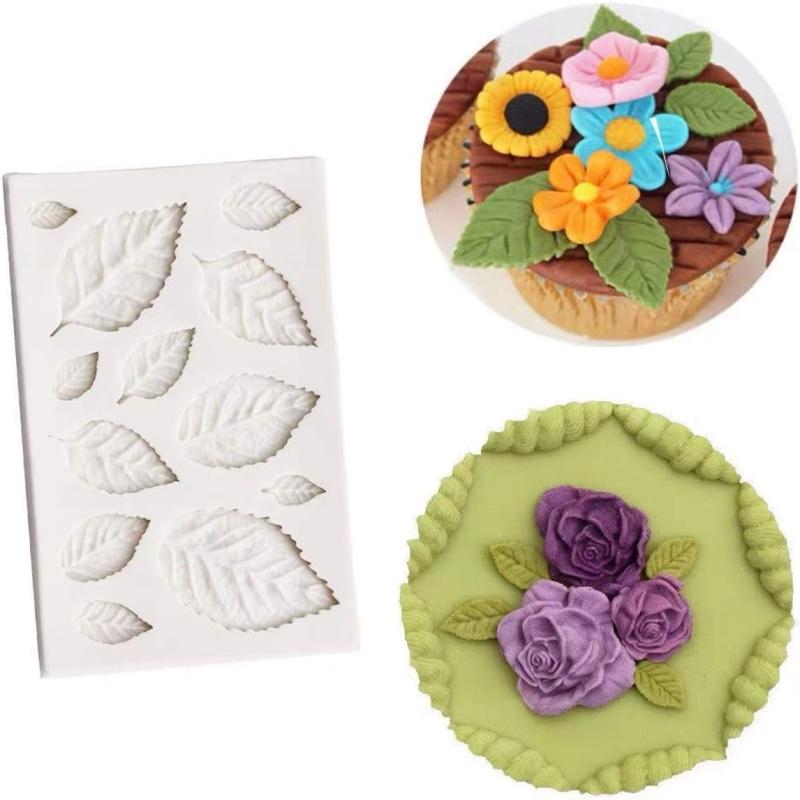 Různé listy Geometrická silikonová krajková forma na dort Silikonové formy na fondán Dekorace okraje dortu Krajková forma kuchyňský Pečicí nástroj