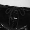 Mens Patent Leather Swim Trunks Wet Look Design Low Rise Boxer Shorts Drawstring Waist Party Clubwear