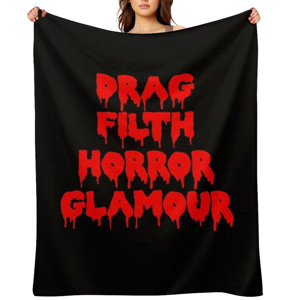 Drag Filth Horror Glamour Throw Blanket Baby Thins Soft Beds Cute Plaid Blankets